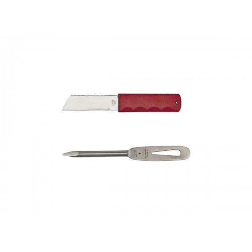 Ibberson Yacht Kit 2 PZ 720 - Boat Knife with 3.93" Serrated Blade, Knot Melter and Leather Sheath