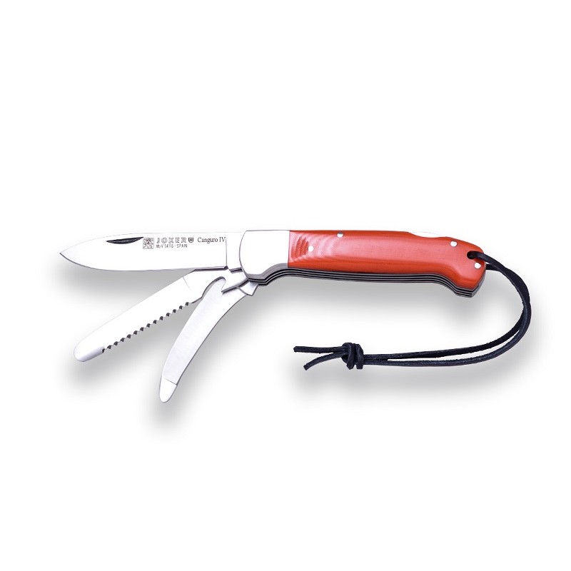 Joker NM128 Folding Knife with Saw, Bottle Opener and Skinner