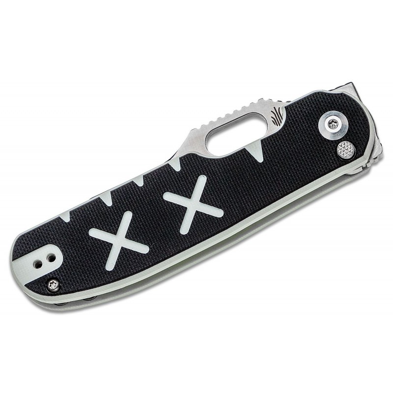 Kizer Cormorant Pocket Knife - 3.23" S35VN Satin CP Blade Black and White G10 X-Pattern Handle