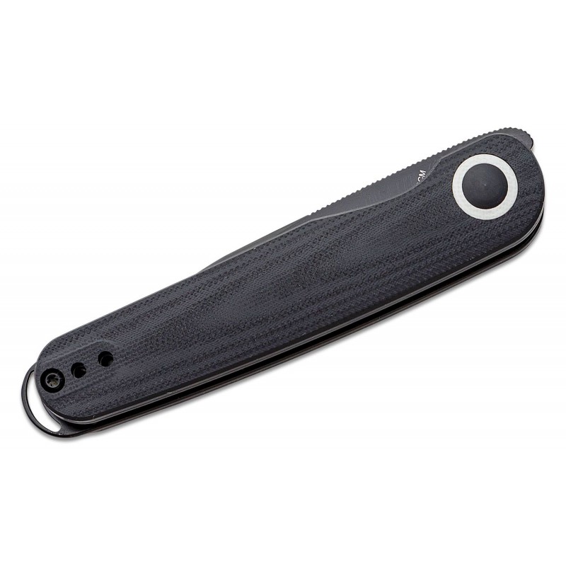 Kizer Squidward Folding Knife - 2.81" 154CM Satin Clip Point Blade Black G10 Handle