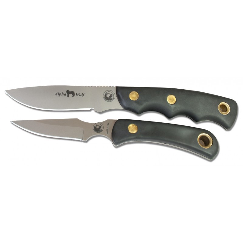 Knives of Alaska Alpha Wolf D2 and Cub Combo SureGrip Knife Set