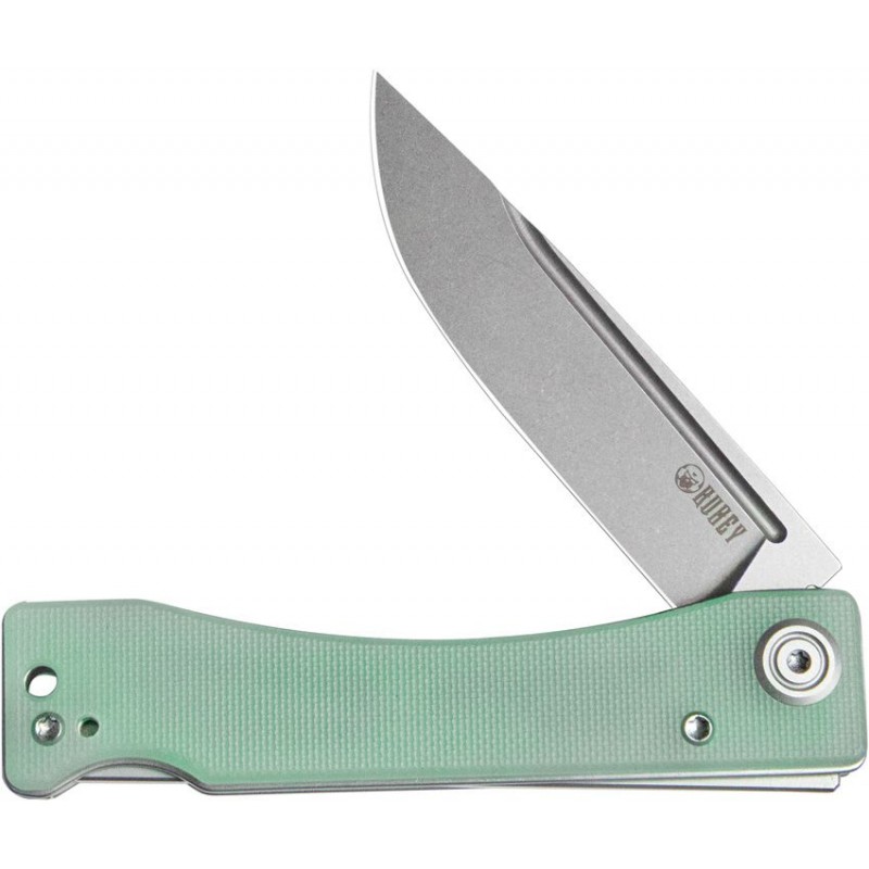 Kubey Akino Folding Knife - 3" Blade Jade G10 Handle