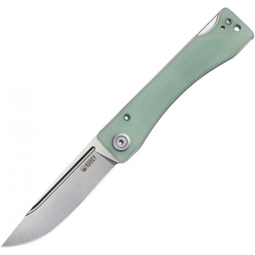 Kubey Akino Folding Knife - 3" Blade Jade G10 Handle