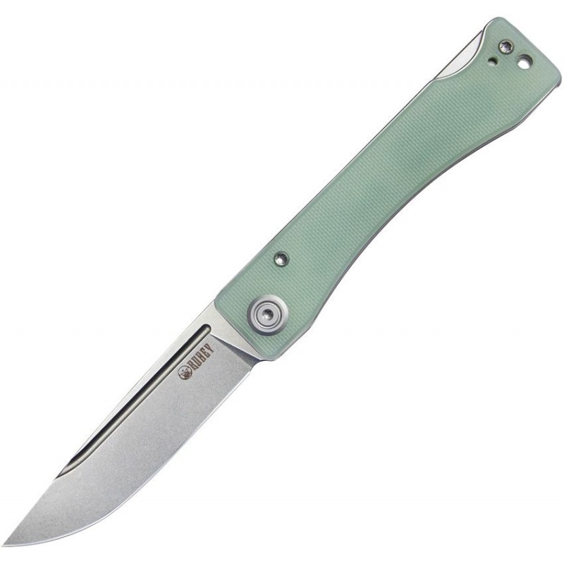Kubey Akino Folding Knife - 3" Blade Jade G10 Handle