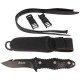Mac Coltellerie Alli Dive Be Black Diving Knife - 4.72" Blade, Black Handle