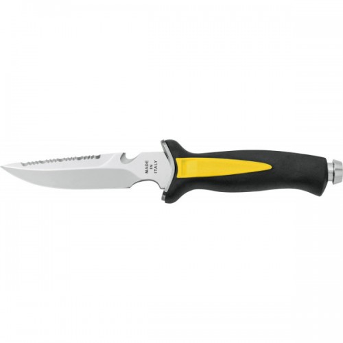 Mac Coltellerie Aquatys Dive Knife Yellow and Black - 4.72" Blade