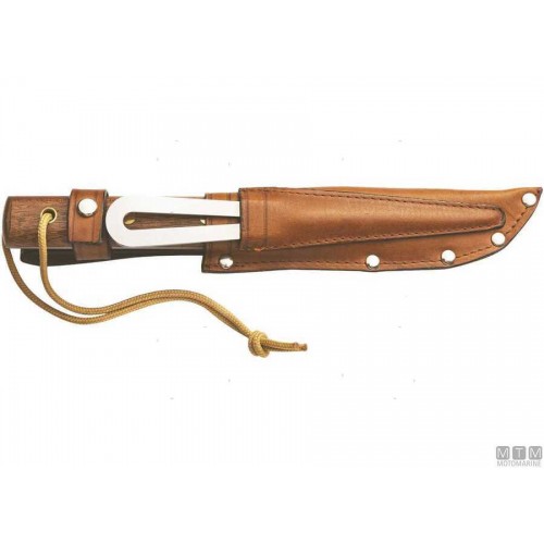 Mac Coltellerie Nostromo Wood Boat Knife - 5.43" Blade Mahogany Wood Hande