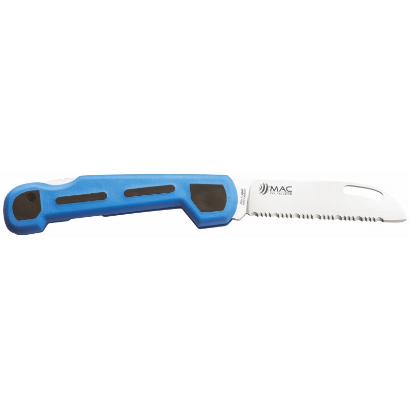 Mac Coltellerie Skippy Boat Knife - 2.55" Blade Blue and Black Handle