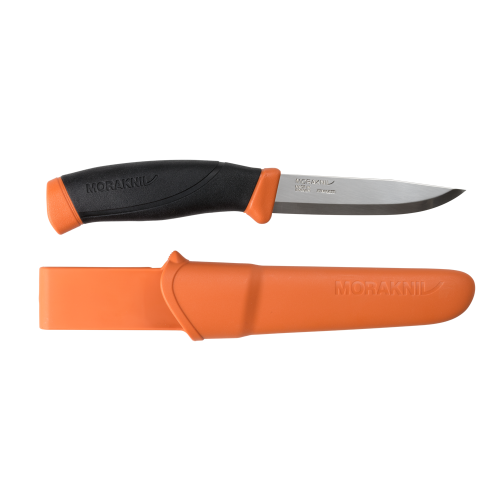 Mora Companion Knife Burnt Orange - 4.09" Stainless Steel Blade Orange Handle and Sheath