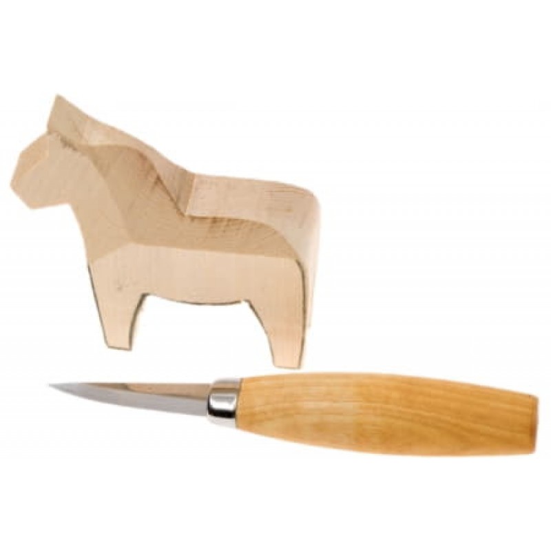 Mora Wood Carving Kit Set Inc 120 Carbon Knife and Dalahorse