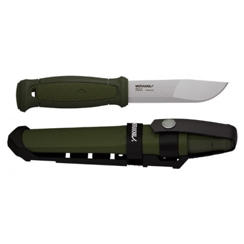 Morakniv Kansbol Knife - 4.3" Stainless Steel Blade Green Handle and Multi Mount Sheath