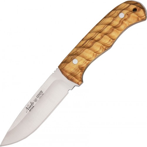 Nieto Cuchillo Linea Coyote Knife - 3.25" Stainless Steel Blade, Olive Wood Handle