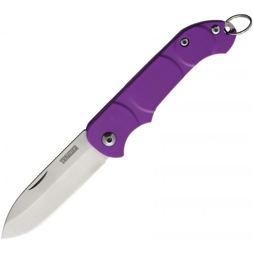 Ontario Traveler UK EDC Knife - 2.25" Stainless Steel Blade Purple Handle with Keyring