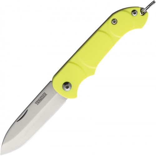 Ontario Traveler UK EDC Knife - 2.25" Stainless Steel Blade Yellow Handle with Keyring