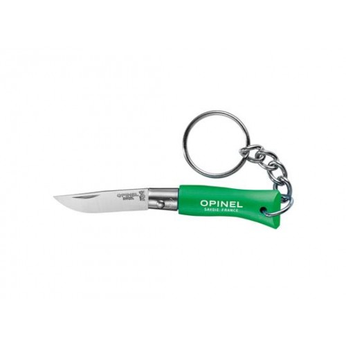 Opinel No.2 Keyring Knife Green – Mini Stainless Steel Pocket Knife
