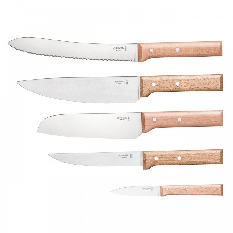 Opinel Parallele 5pc Knife Block Set