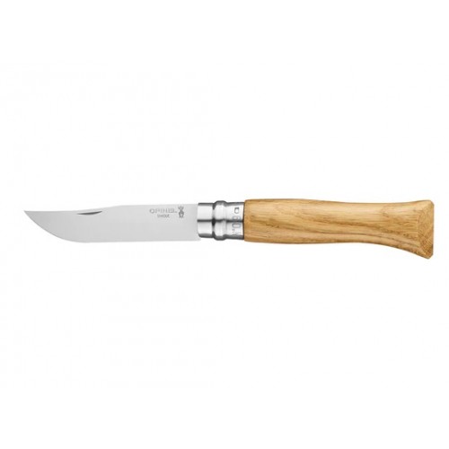 Opinel No.9 Oak Pocket Knife - 3.54" Stainless Steel Blade
