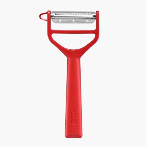 Opinel Red T-Duo Peeler Dual Blade Standard Peeler Blade and Julienne Blade