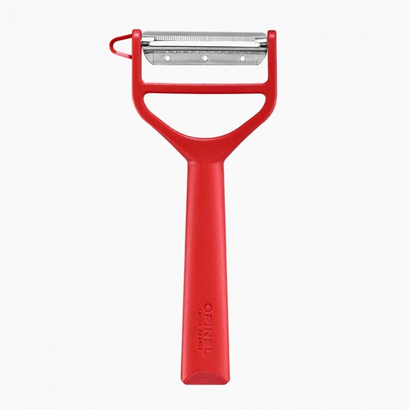 Opinel Red T-Duo Peeler Dual Blade Standard Peeler Blade and Julienne Blade