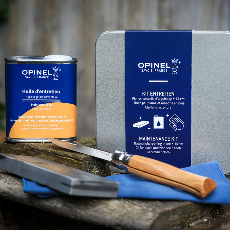 Opinel Knife Maintence Kit in Metal Storage Tin
