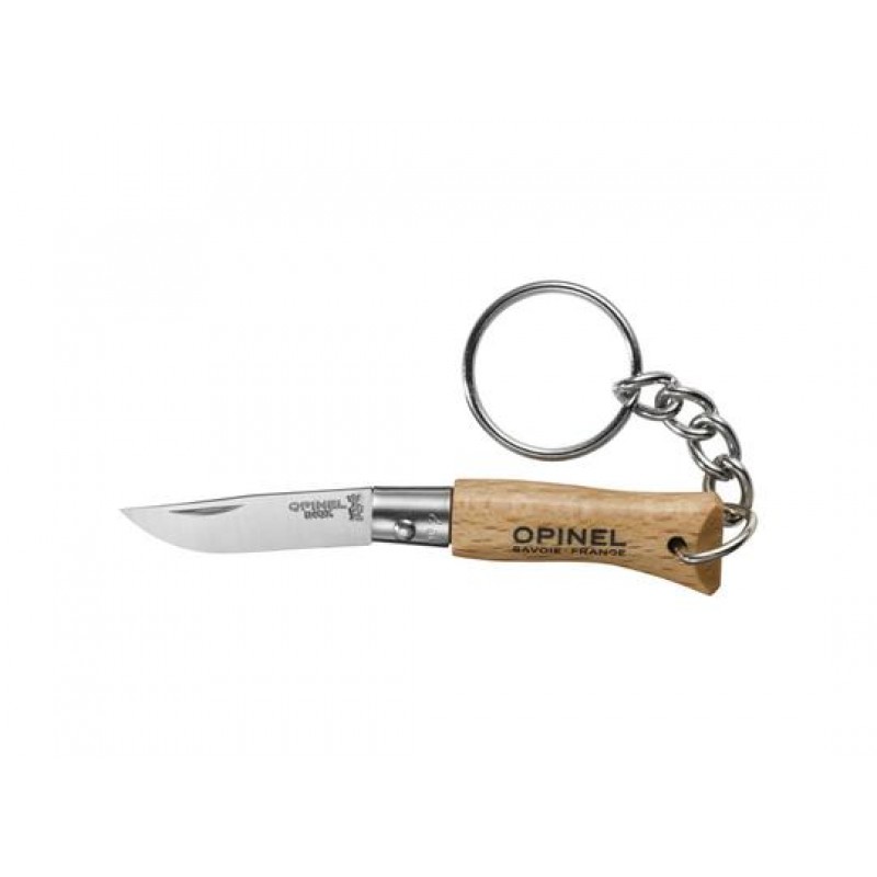 Opinel No.2 Keyring Knife Beechwood – Mini Stainless Steel Pocket Knife