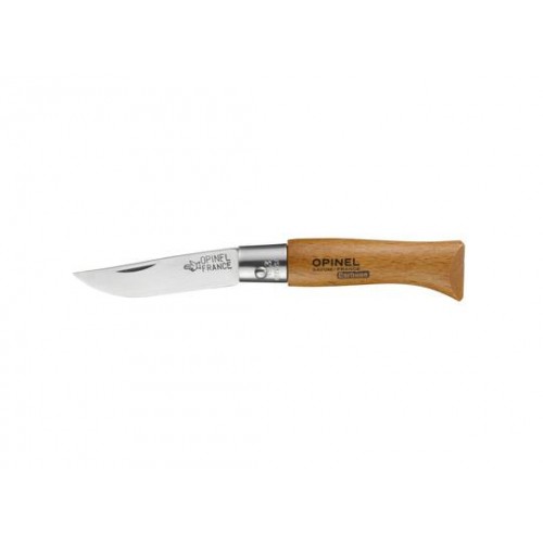 Opinel No.3 UK EDC Pocket Knife - 1.57" Carbon Steel Blade Beechwood Handle