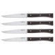Opinel Facette 4pc Table Knife Box Set - Dark Ash