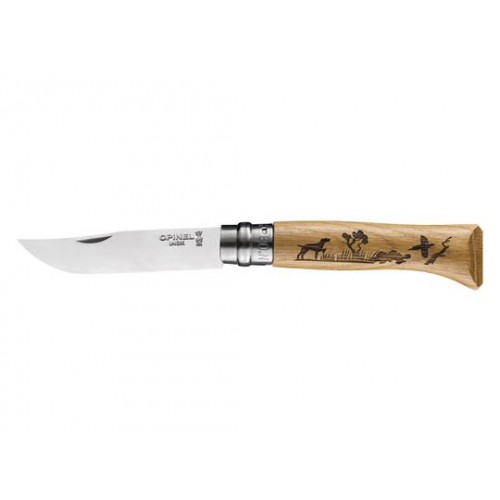 Opinel No.8 Animalia Dog Engraved Pocket Knife