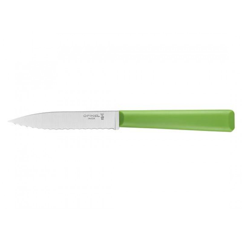 Opinel No.313 Essentiels+ Serrated Knife - Green