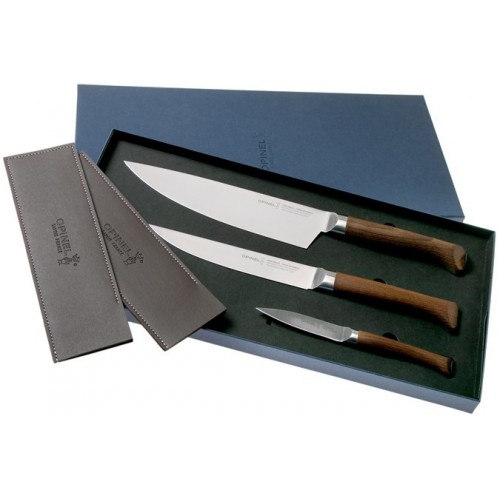 Opinel Les Forges 1890 Trio Professional Knife Set - Paring, Chef and Carving Knives