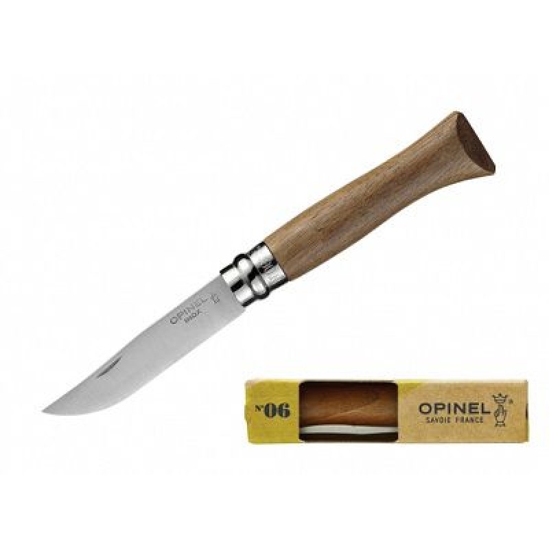Opinel No.6 Walnut Pocket Knife - 2.75" Blade