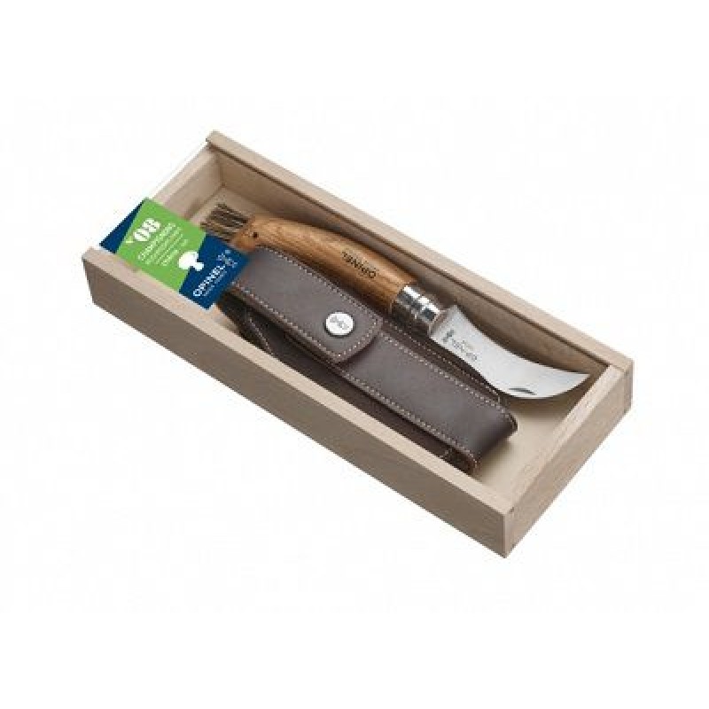 Opinel No. 8 Mushroom Knife and Pouch Gift Set