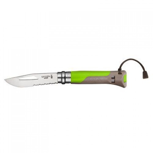 Opinel No.8 Green Outdoor with Whistle Rope Cutter