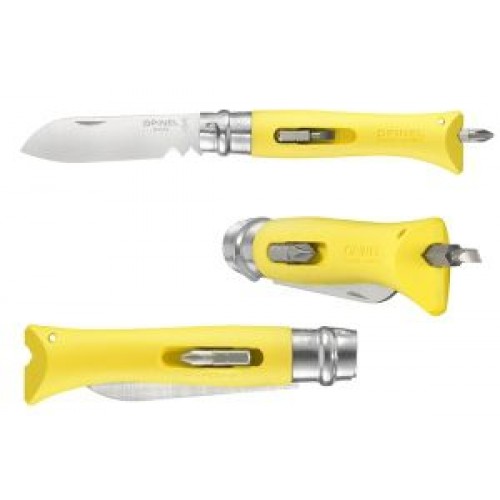 Opinel No.9 Yellow DIY Pocket Utility Knife  - 3.14" Blade