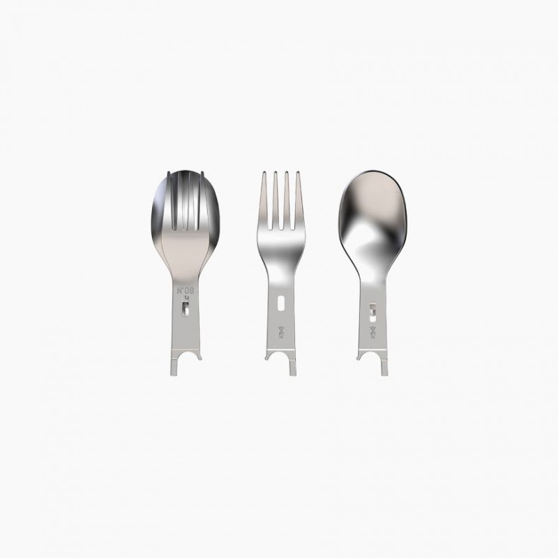 Opinel Picnic Set Accessories Pack - Fork and Spoon Inserts for Knife, Microfibre Towel