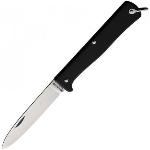 Otter Mercator Small UK EDC Pocket Knife - 2.88" Satin Finish Stainless Steel Blade, Black Stainless Handle