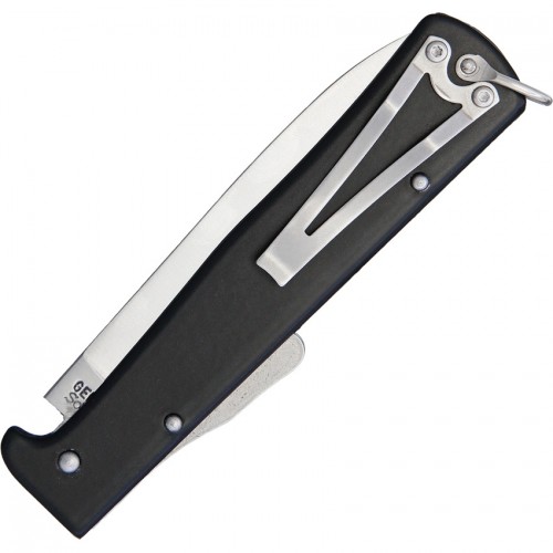 Otter Mercator Black Leather Case - For Folding Knives up to 4.75" Closed.