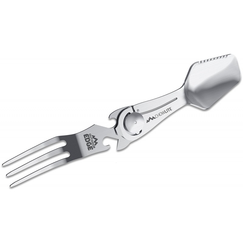 Outdoor Edge Chowlite Eating Utensil Multi-tool with Fork, Spoon, Bottle Opener, Can Opener and Screwdriver