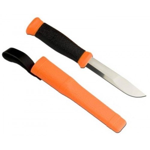 Morakniv 2000 Knife Orange - 4.3" Stainless Steel Blade with High Friction Grip Handle