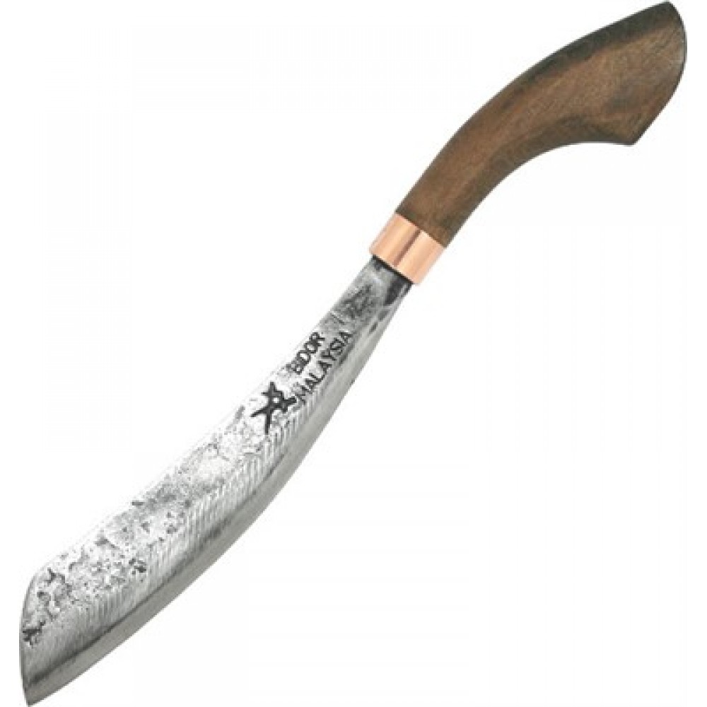 MY Parang Heavy Duku Chandong Machete 12" Carbon Steel Blade, Heavy Wood Handle, Nylon Sheath