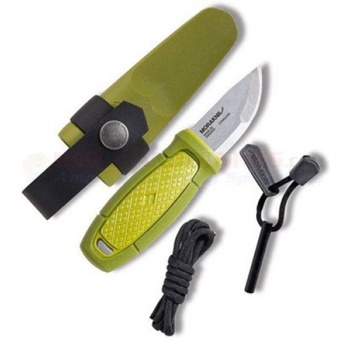 Morakniv Eldris Neck Knife Kit - 2.32" Stainless Steel Blade Green Handle and Sheath