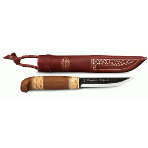 Marttiini Kierinki Fixed Blade Knife - 4.3" Carbon Steel Blade Heat Treated Curly Birch Handle