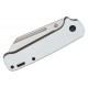 QSP Penguin UK EDC Slipjoint Folding Knife - 3" 14C28N Satin Sheepsfoot Blade White G10 Handle