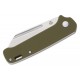 QSP Penguin UK EDC Slipjoint Folding Knife - 3" 14C28N Satin Sheepsfoot Blade Green G10 Handle