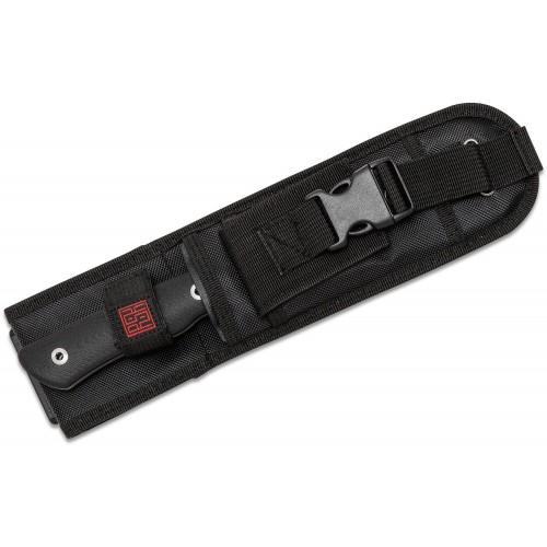 Real Steel Bushcraft Plus - 4.53" Convex Grind Bohler K110 (D2) Blade Black G10 Handle