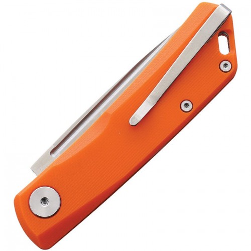 Real Steel Luna Lite UK EDC Pocket Knife - 2.75" D2 Blade, Orange G10 Handle