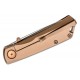 Real Steel Luna Eco Pocket Knife - 2.75" D2 Blade Bronze Stainless Steel Handle