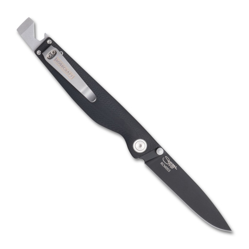 RoseCraft Blades Barra Pocket Knife Black 