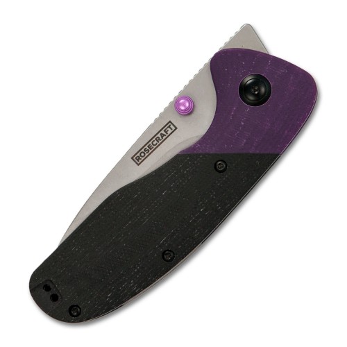 RoseCraft Blades Tarcanis Purple and Black G10 Handle