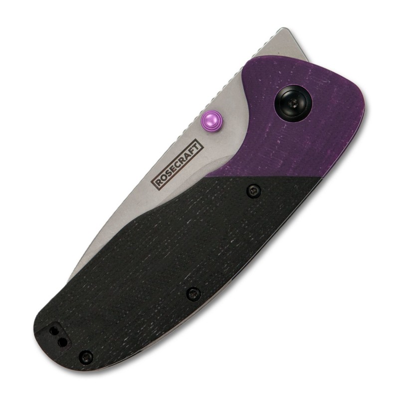 RoseCraft Blades Tarcanis Purple and Black G10 Handle
